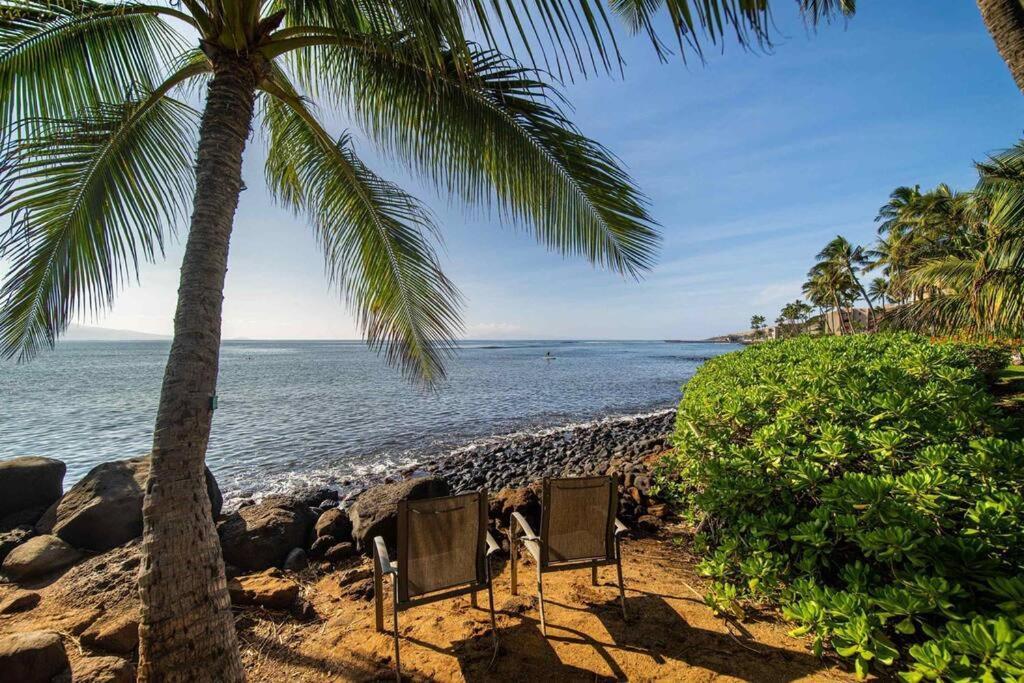 Stunning Maui Direct Ocean Front On The Beach, Walk To Beach From Condo, Watch Turtles, Whales, Ac In All Rooms Ocean View Pool And Spa 와일루쿠 외부 사진